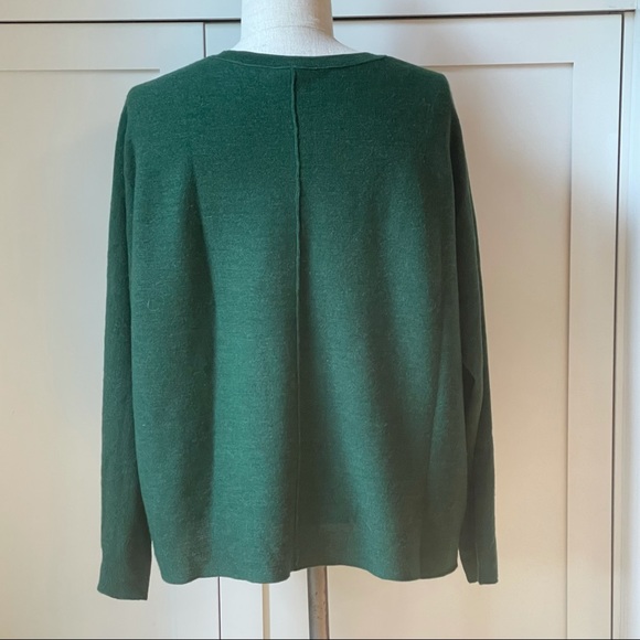 Eileen Fisher Green Merino Wool Sweater- L - Picture 3 of 6